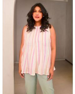 Multicolor Striped Cotton Top