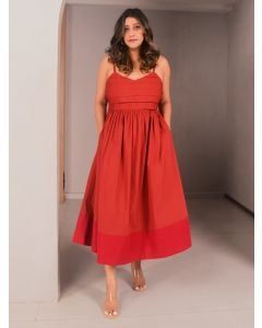 Red Cotton Dress