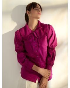 Magenta Cotton Poplin Shirt