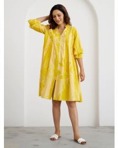 Yellow Printed Modal Dress