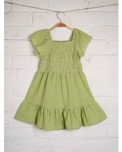 Green Checkered Cotton Dress