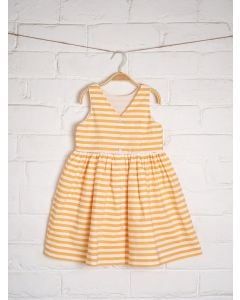 Yellow Striped Cotton Dress