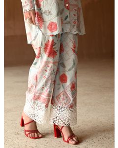 Multicolor Printed Cotton Mul Pants