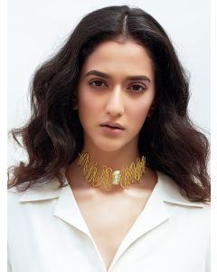 Gold Plated Handcrafted Brass Choker