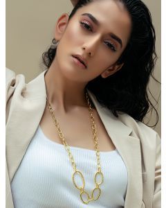 Gold Plated Handcrafted Brass Necklace