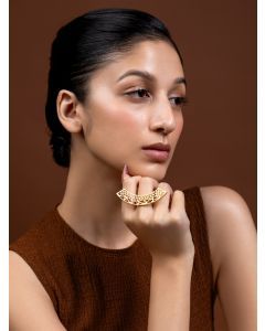 Gold Plated Handcrafted Brass Ring