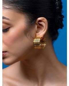 Gold Plated Handcrafted Brass Earrings