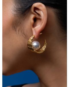 Gold Plated Handcrafted Brass Earrings
