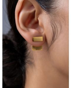 Gold Plated Handcrafted Brass Earrings