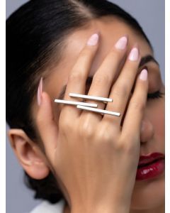 Silver Plated Handcrafted Brass Ring