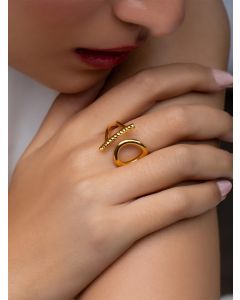 Gold Plated Handcrafted Brass Ring
