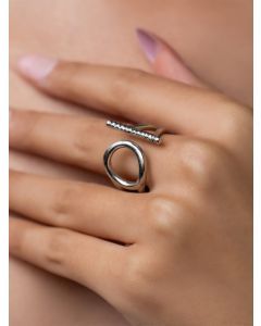Silver Plated Handcrafted Brass Ring