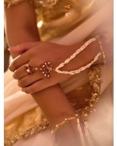 Gold Plated Handcrafted Brass Hathphool