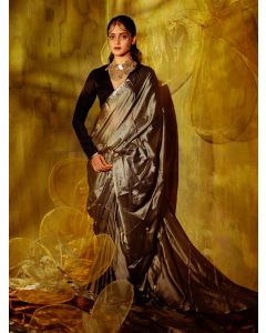 Silver Silk Saree