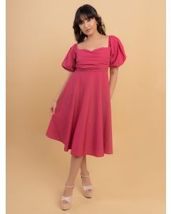 Magenta Cotton Poplin dress