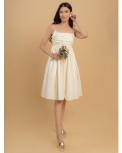 Ivory Cotton Poplin Dress
