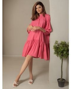Pink Cotton Poplin Dress