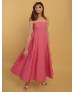 Pink Cotton Poplin Dress