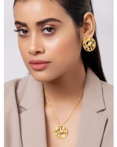 Gold Plated Handcrafted Brass Necklace