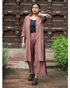 Brown Cotton Co-ord Set - Set of 2