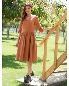 Orange Cotton Dress