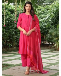 Pink Cotton Suit - Set of 3