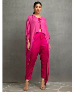 Pink Cotton Silk Co-ord Set- Set of 3