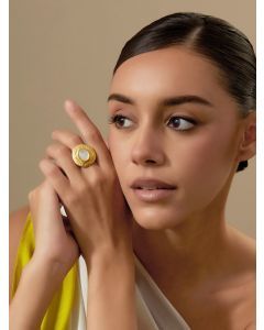 Gold Plated Handcrafted Brass Ring