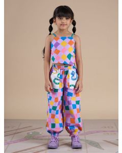 Multicolor Printed Cotton Poplin Co-ord Set- Set of 2