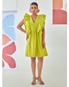 Lime Green Cotton Dress
