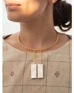 Dual Toned Handcrafted Brass Necklace