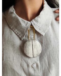 Dual Toned Handcrafted Brass Necklace