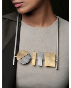 Dual Toned Handcrafted Brass Necklace
