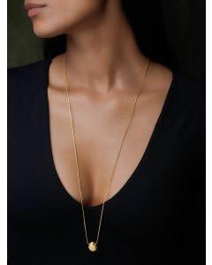 Gold Toned Handcrafted Brass Necklace