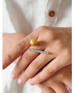 Dual Toned Handcrafted Brass Ring