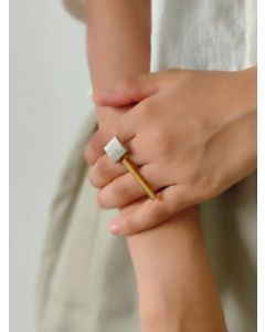 Dual Toned Handcrafted Brass Ring
