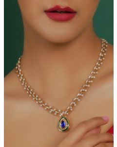 Gold Plated Handcrafted Brass Meenakari Necklace