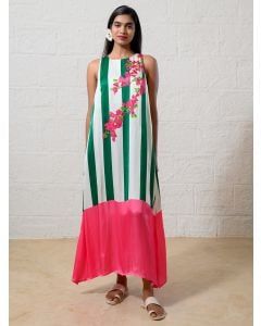 Green Striped Modal Dress