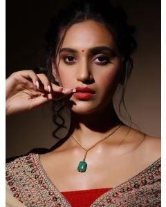 Gold Toned Handcrafted Metal Necklace