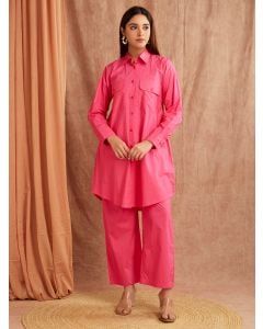 Pink Cotton Co-ord Set - Set of 2