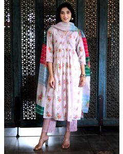 Multicolor Printed Chanderi Dupatta