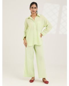 Pastel Green Cotton Co-ord Set- Set of 2