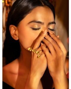 Gold Plated Handcrafted Brass Ring