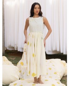 Ivory Hand Block Printed Cotton Dress