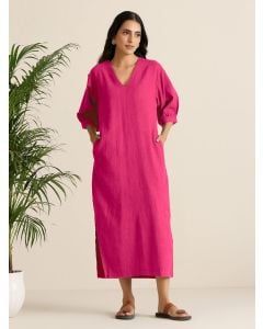 Pink Cotton Blend Dress