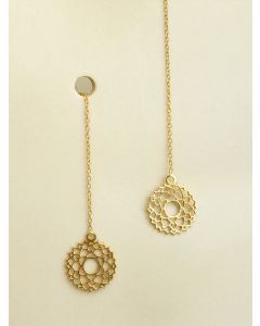 Gold Toned Handcrafted Silver Earrings