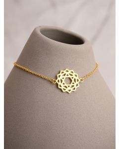 Gold Toned Handcrafted Silver Bracelet