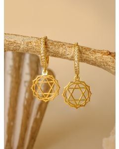 Gold Toned Handcrafted Silver Hoop Earrings