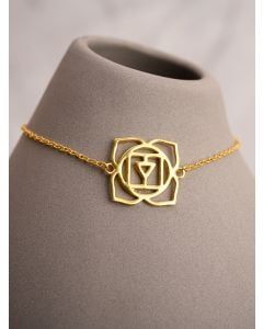 Gold Toned Handcrafted Silver Bracelet