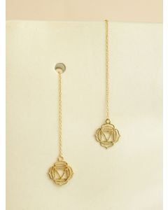 Gold Toned Handcrafted Silver Earrings